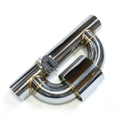 HMD 4" Variable Muffler, three-quarter angle view