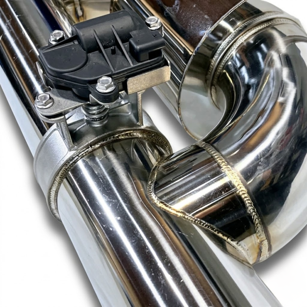 Close-up of HMD 4" Variable Muffler