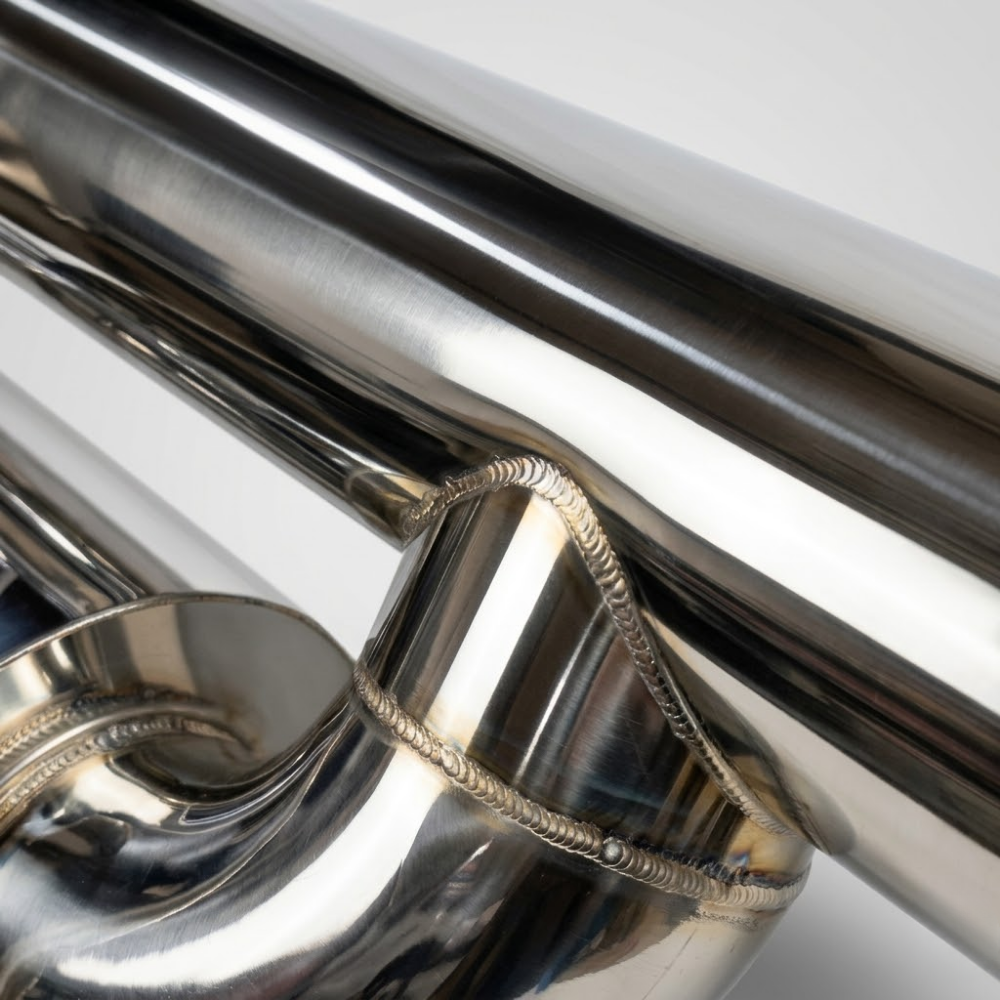 TIG-welded seam detail on the HMD 5" Variable Muffler